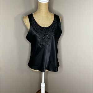 Cinema Etoile Night Magic Elegant Black Lace Women's Top Size Large Made in USA